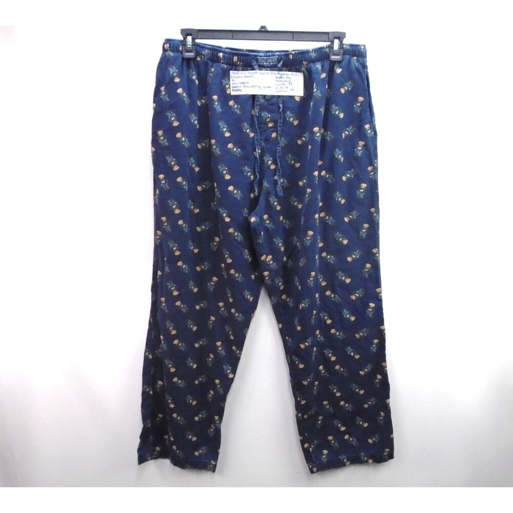 Polo Ralph Lauren Men Size XL Iconic Polo Bear American Flag Pajama Lounge Pant - Picture 1 of 9